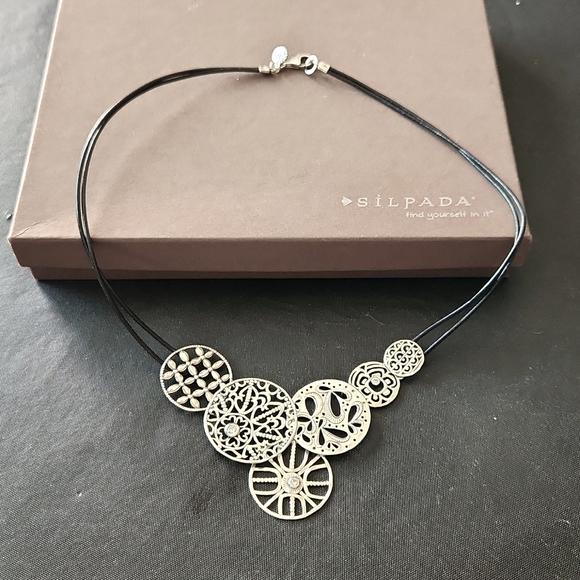 New Silpada Filagree Art Necklace Vintage Rare! N2343 .925 - Picture 1 of 4